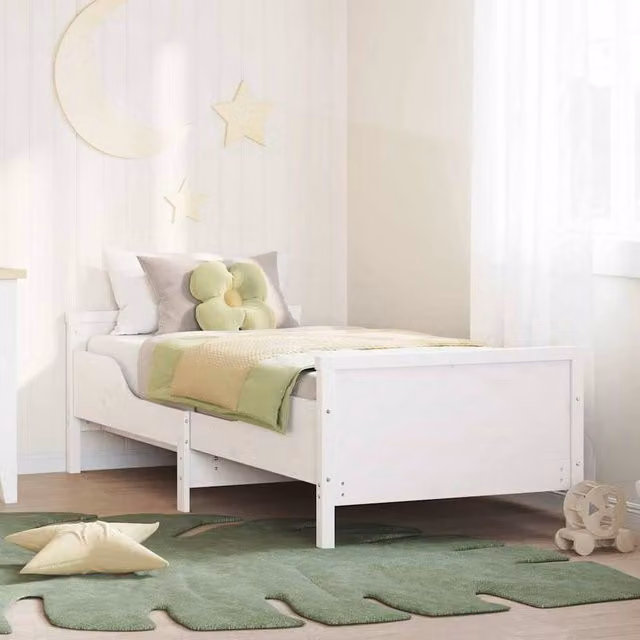 Berkfield Home White Childrens Bed Frame with Headboard and Drawers, W/D/H: 80 x 200 cm – 1