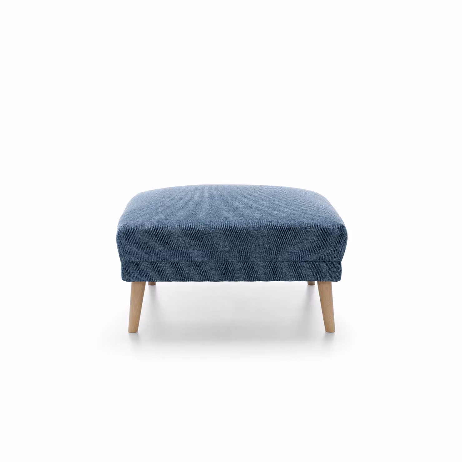 Abakus Direct Harper Footstool in Blue Fabric, W/D/H: 62 x 36 x 36 cm – 2