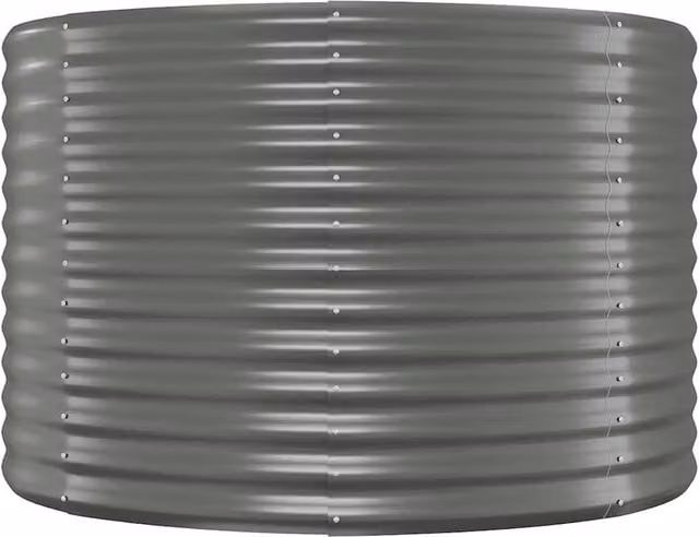 Berkfield Home Garden Steel Raised Bed, Grey, W/D/H: 100 x 100 x 68 cm – 1
