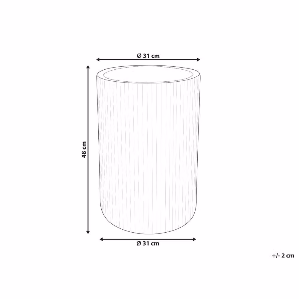 Wyld and Coco Evergreen Brown Vertical Rib Fibre Clay Planter Tub – 3