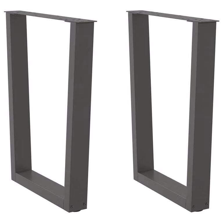 Berkfield Home V-Shape Dining Table Legs, 2 Pieces, Anthracite Steel, H: 70 x (72-73.3) cm