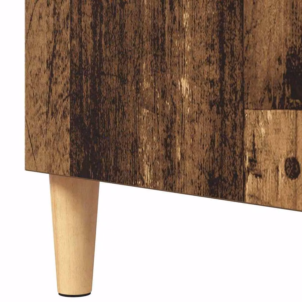 Berkfield Home Sideboard with Shelf in Brown Old Wood, W/D/H: 57 x 35 x 90 cm – 5