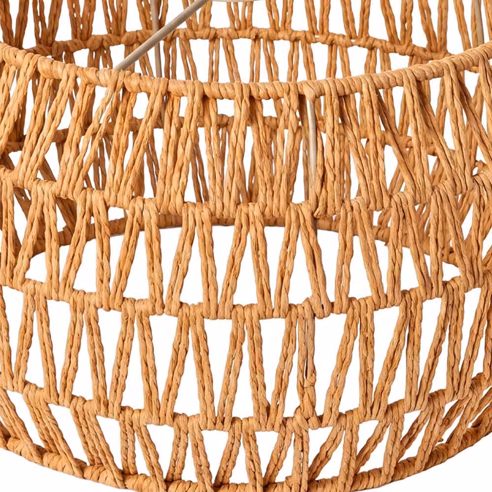 Emitto Boho Paper Rope Lamp Shade with Metal Frame in Yellow – 4