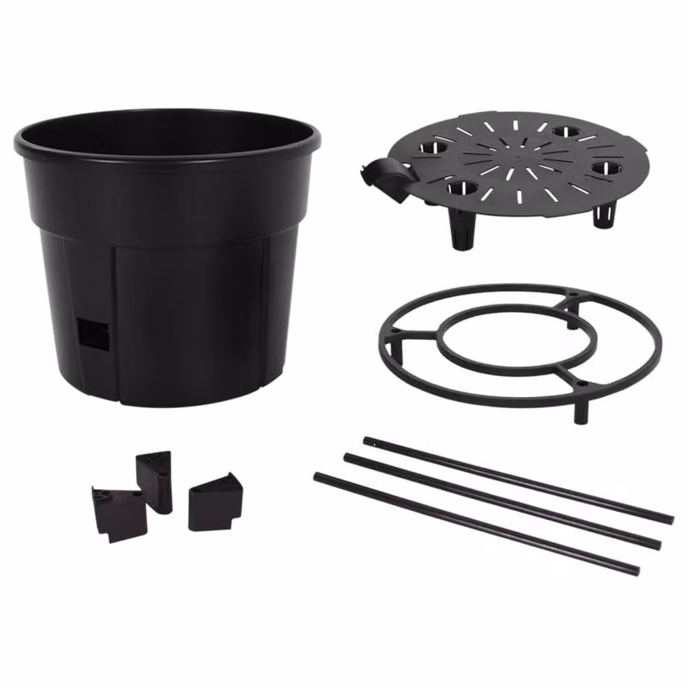 Berkfield Home Tomato Grower Planter Tub in Anthracite and Black, W/D/H: 29.5 x 29.5 x 115 cm – 3