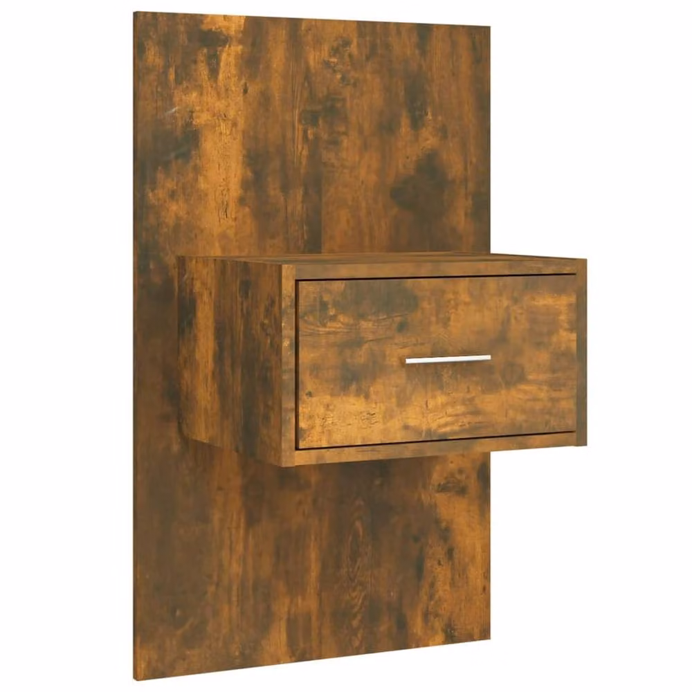 Berkfield Home Bed Headboard with Integrated Cabinets in Smoked Oak Brown Engineered Wood – 4
