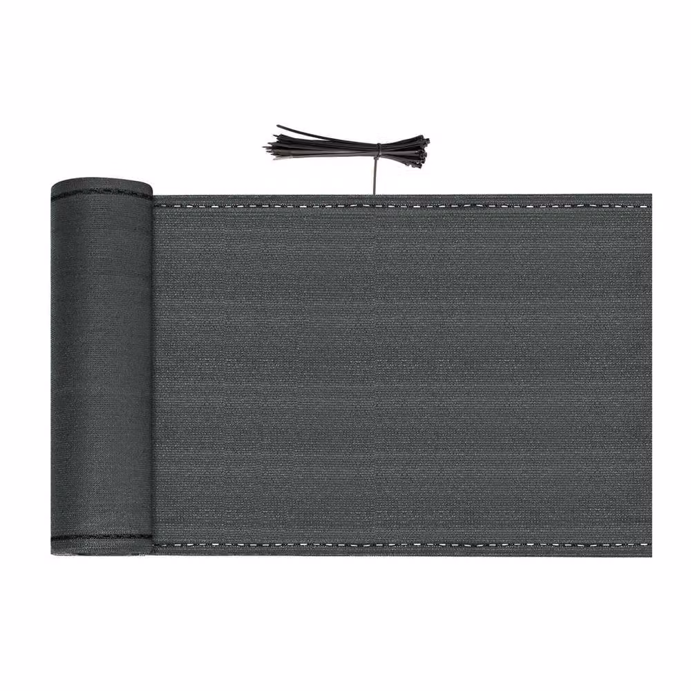 NESTLUNE Black Semi-Transparent Fence Screen Roll Privacy Matting – 2
