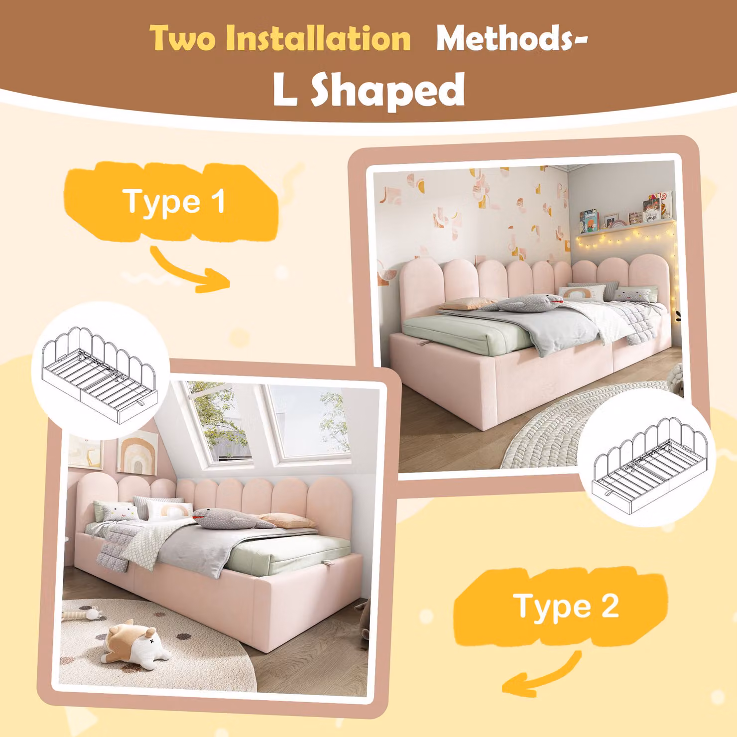Aosom UK Pink Velvet Single Ottoman Bed with Hydraulic Storage and Metal Slatted Frame, W: 97 cm, D: 200 cm, H: 76 cm – 3