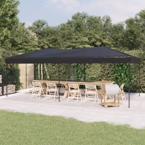 vidaXL Folding Party Tent in Anthracite, W/D/H: 6 x 3 x 2.45 m – 2