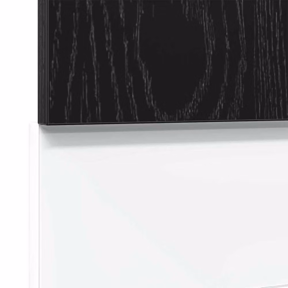 Berkfield Home Modern Dishwasher Panel Lyon Black Oak, W: 45 cm, D: 1.5 cm, H: 67 cm, Engineered Wood – 4