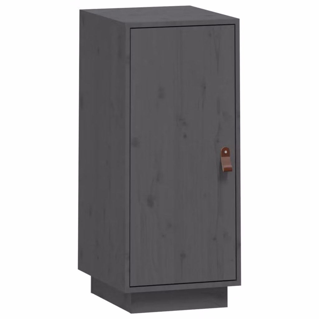 Berkfield Home Grey Rustic Solid Wood Pine Sideboard W/D/H: 34 x 40 x 75 cm – 2