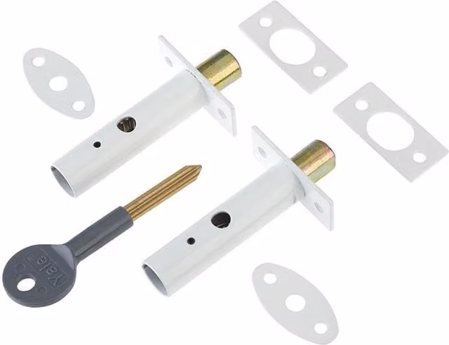 Yale White Concealed Mortise Door Security Bolt