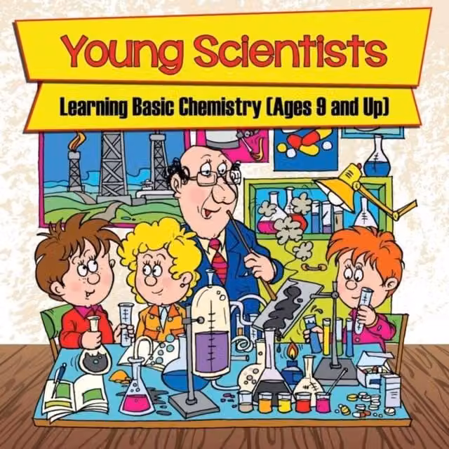 Baby Professor Young Scientists Learning Basic Chemistry Book for Ages 9 and Up in White and Multicolour