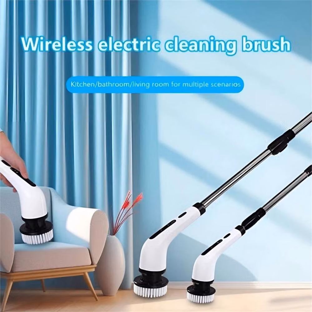 Nordara 9 in 1 Electric Spin Scrubber Cleaning Brush in White – 5