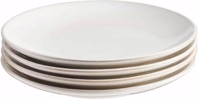 Cooks Professional Nordic Stoneware Set of 4 Side Plates in White