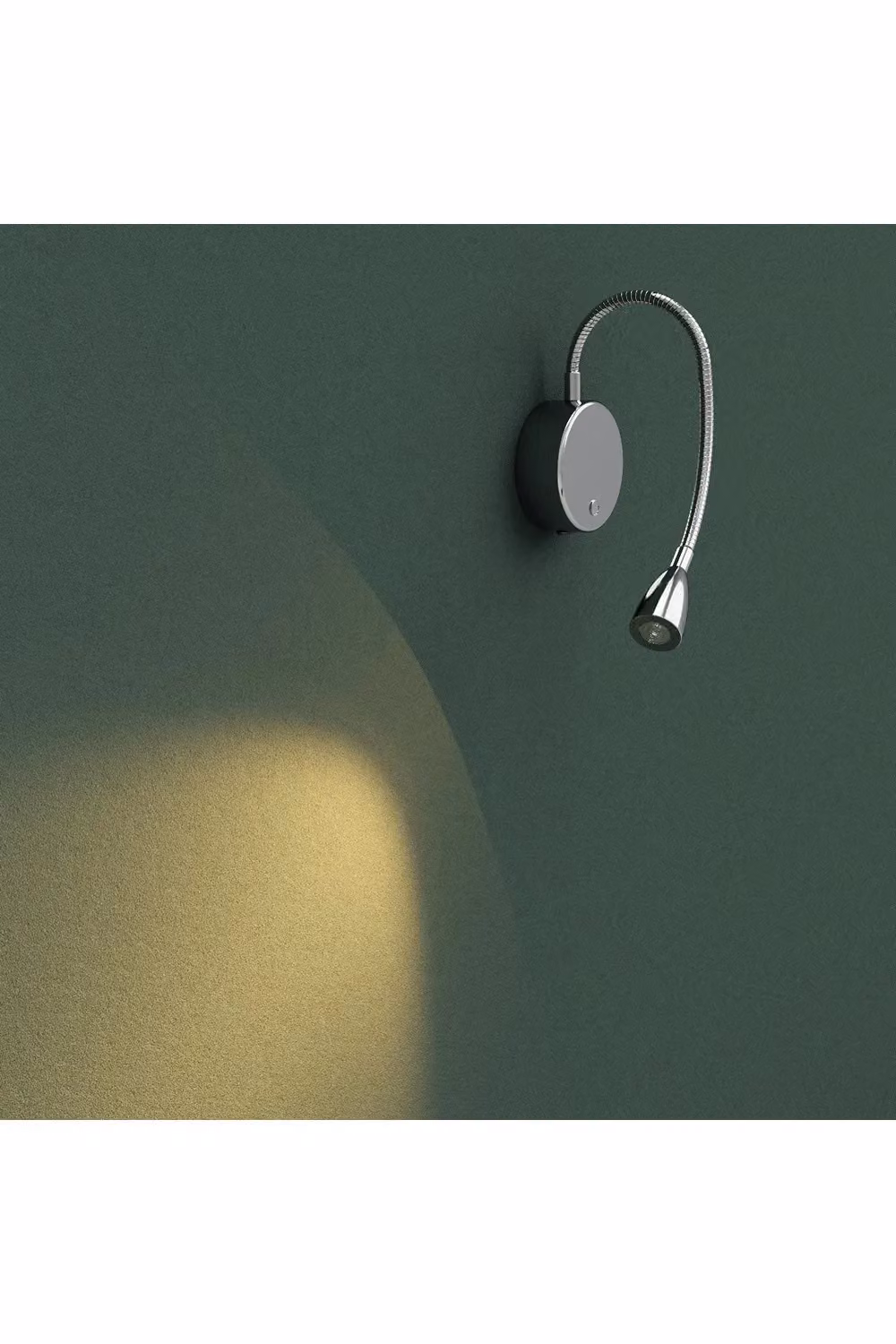 CGC Lighting Matilda Silver LED Rechargeable Magnetic USB Wall Light with Adjustable Flexible Neck and Dimmable Touch Control – 5