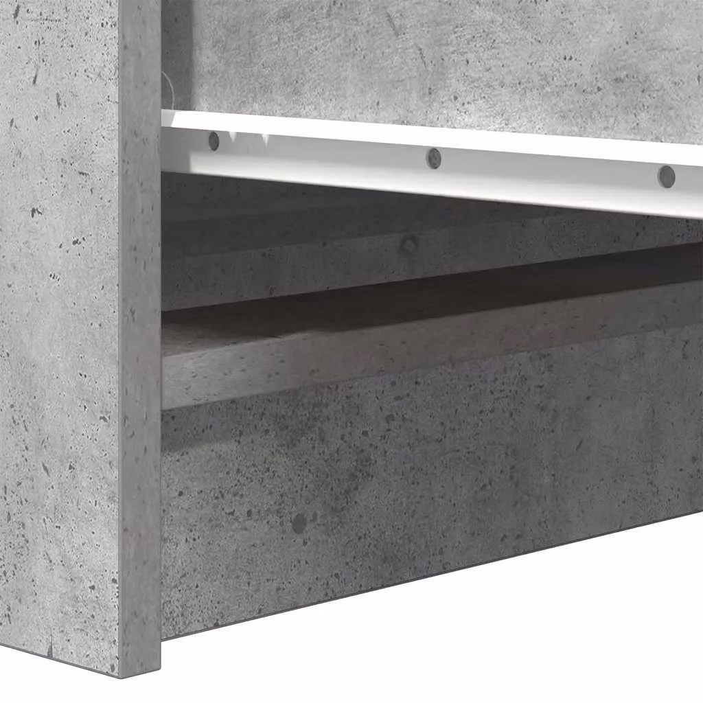 Berkfield Home Sideboard in Concrete Grey, MDF, W/D/H: 37.5 x 35.0 x 76.0 cm – 2