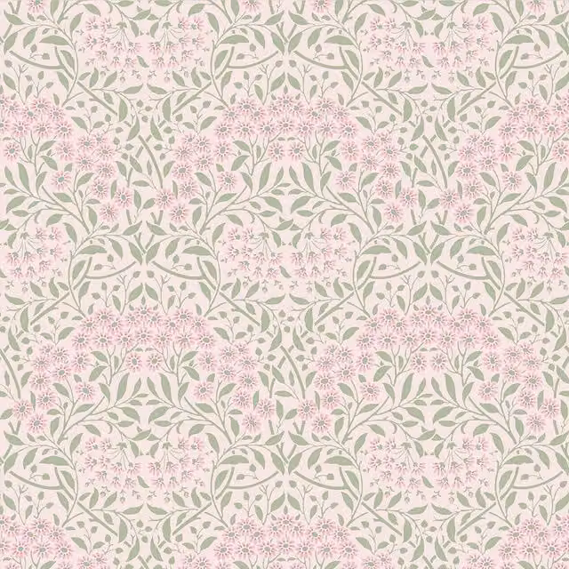 I Love Wallpaper Vintage Floral Daisy Wallpaper in Pink and Sage