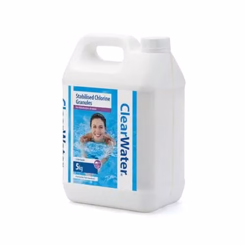 Clearwater Fast Dissolving Chlorine Granules for Hot Tubs and Pools, 5kg – 1