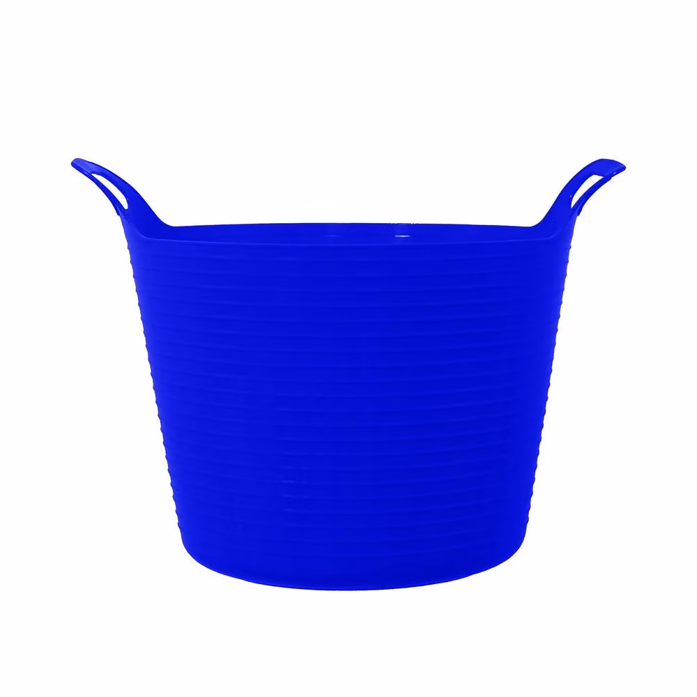 Simpa Set of 5 Blue Durable Plastic Multi-Purpose Flexi Tubs, 42L – 2