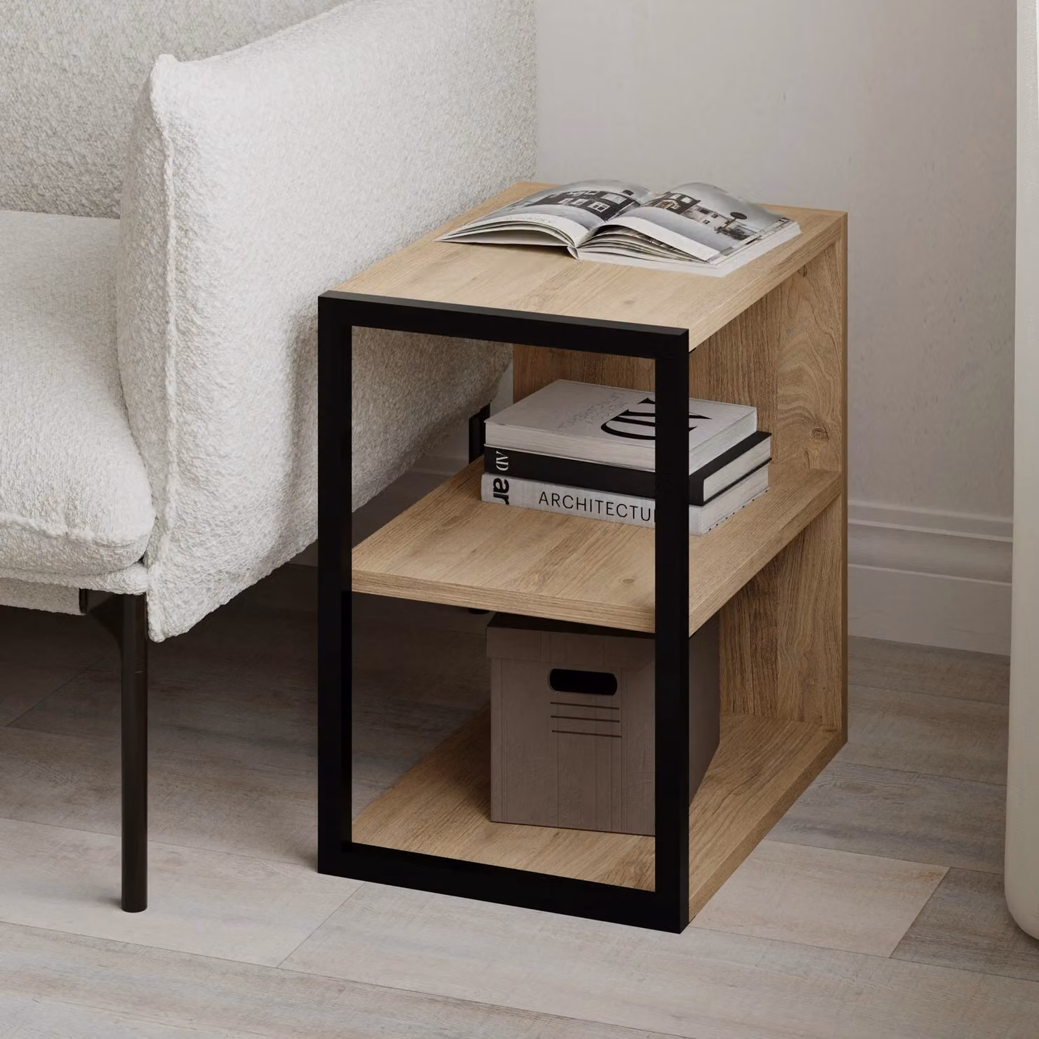 Decortie Echo Modern Minimalist Side Table in Oak – 4