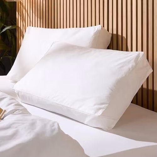 Snuggledown Hotel Side Sleeper Pillows 2 Pack, Firm Support for Back and Side Sleepers, White, W: 64 cm, H: 38 cm – 2