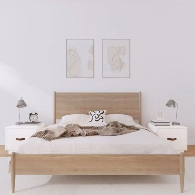 Berkfield Home Set of 2 White Solid Wood Pine Bedside Cabinets W/D/H: 40 x 34 x 35 cm – 1