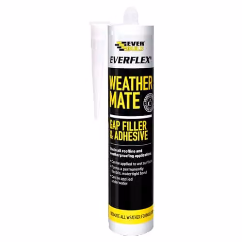 Everbuild Everflex Weather Mate Gap Filler and Adhesive, White, 295 ml