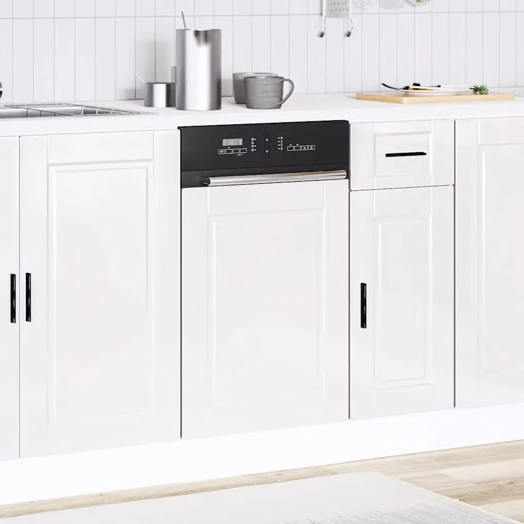 Berkfield Home Porto High Gloss White Dishwasher Panel, Engineered Wood, W: 45 cm, H: 67 cm – 2