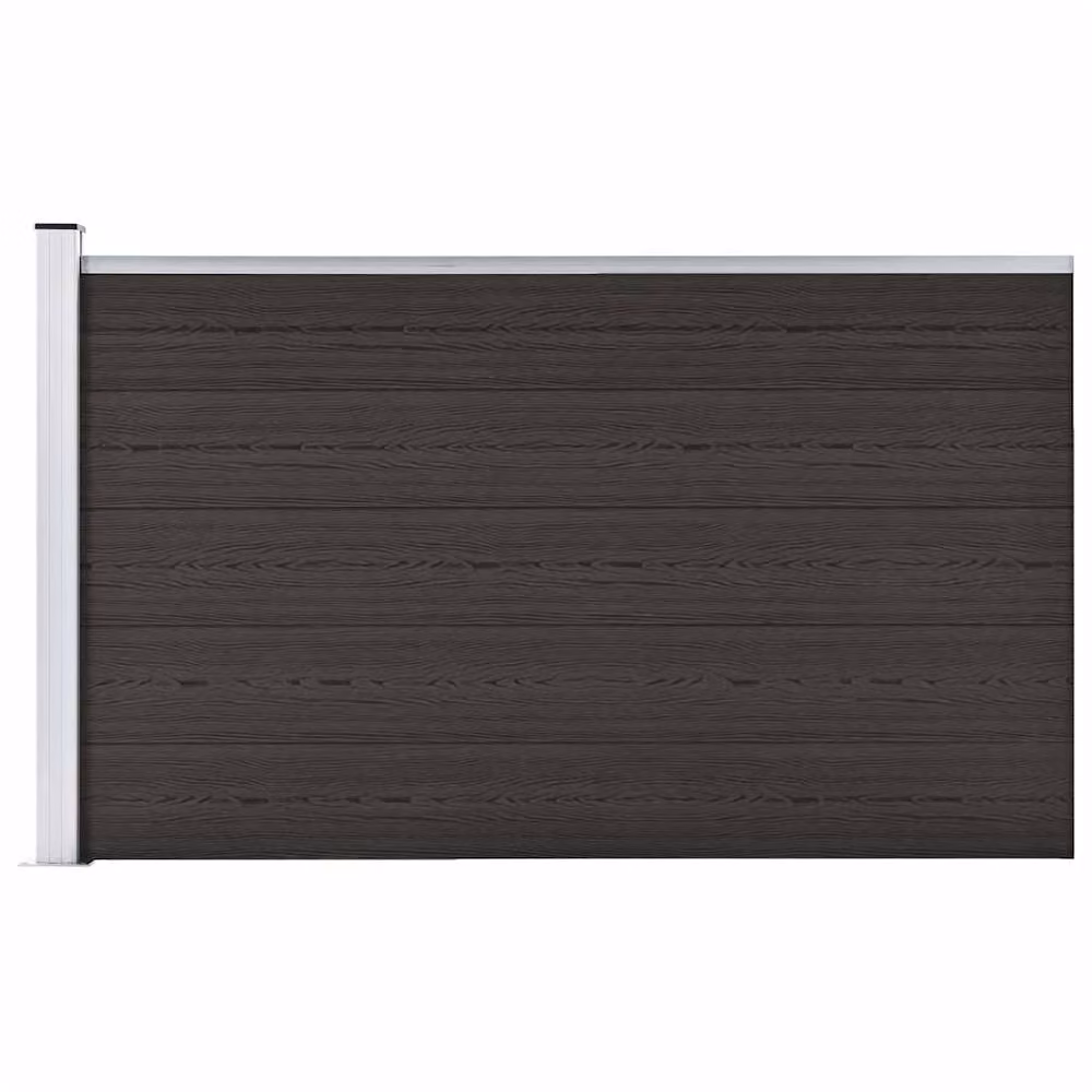 Berkfield Home WPC Fence Panel, Black, W: 105 cm, H: 175 cm – 2
