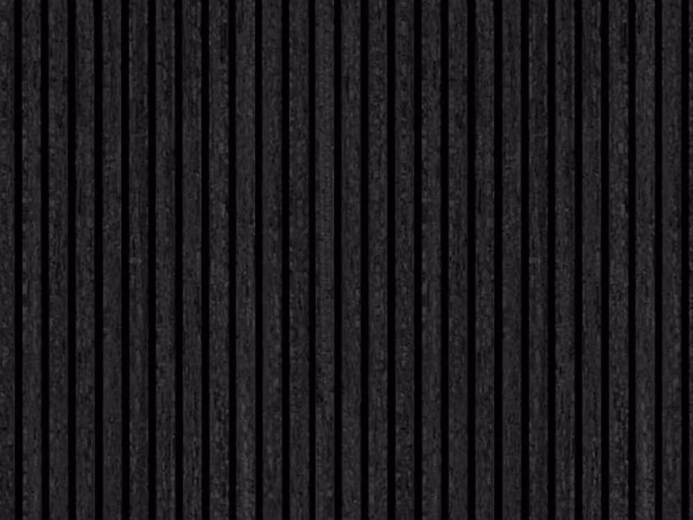 Vente-unique Acoustic Wood Look MDF Wall Panel Pack in Anthracite Grey, 3.12 m2 – 3