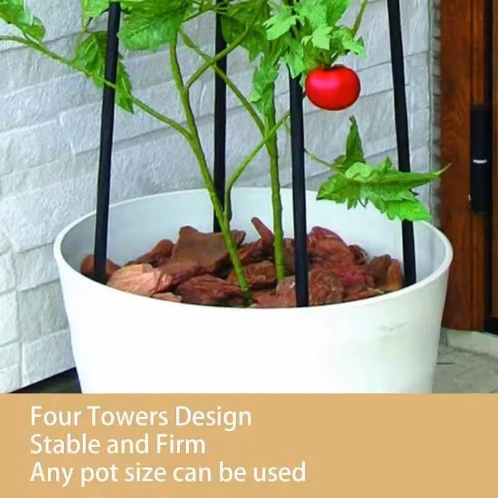 SPETLEK Black Steel Climbing Plant Support Tower Obelisk, Height: 130 cm – 3