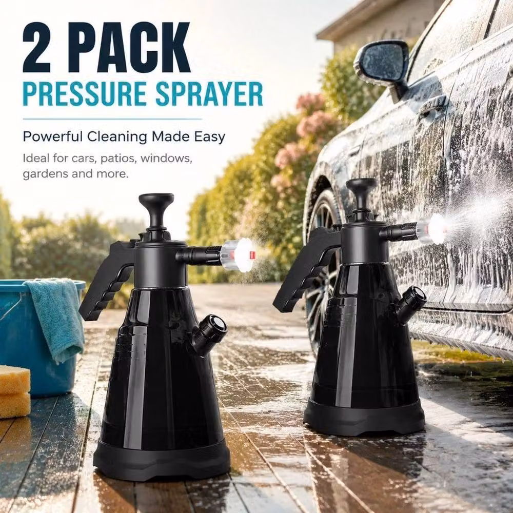 PAWNORA 2 Piece Hand Held Car Wash Foam Sprayer in Black – 3