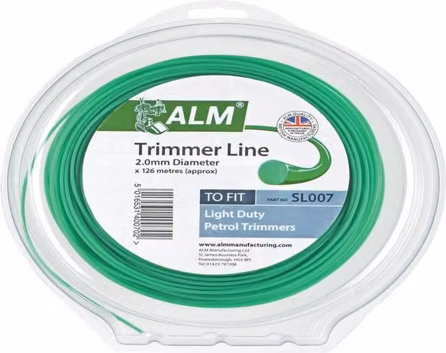 ALM Manufacturing Trimmer Line with UK Plug, Green
