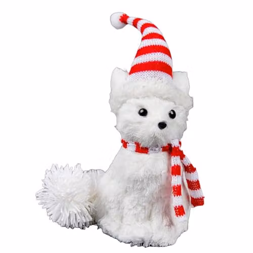 Shatchi White Arctic Fox Decorative Tabletop Figurine, Height: 20 cm