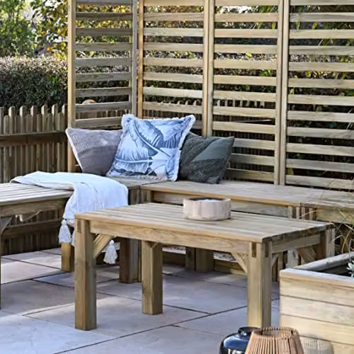 Forest Garden Modern Modular Garden Seating in Brown Wood – 4