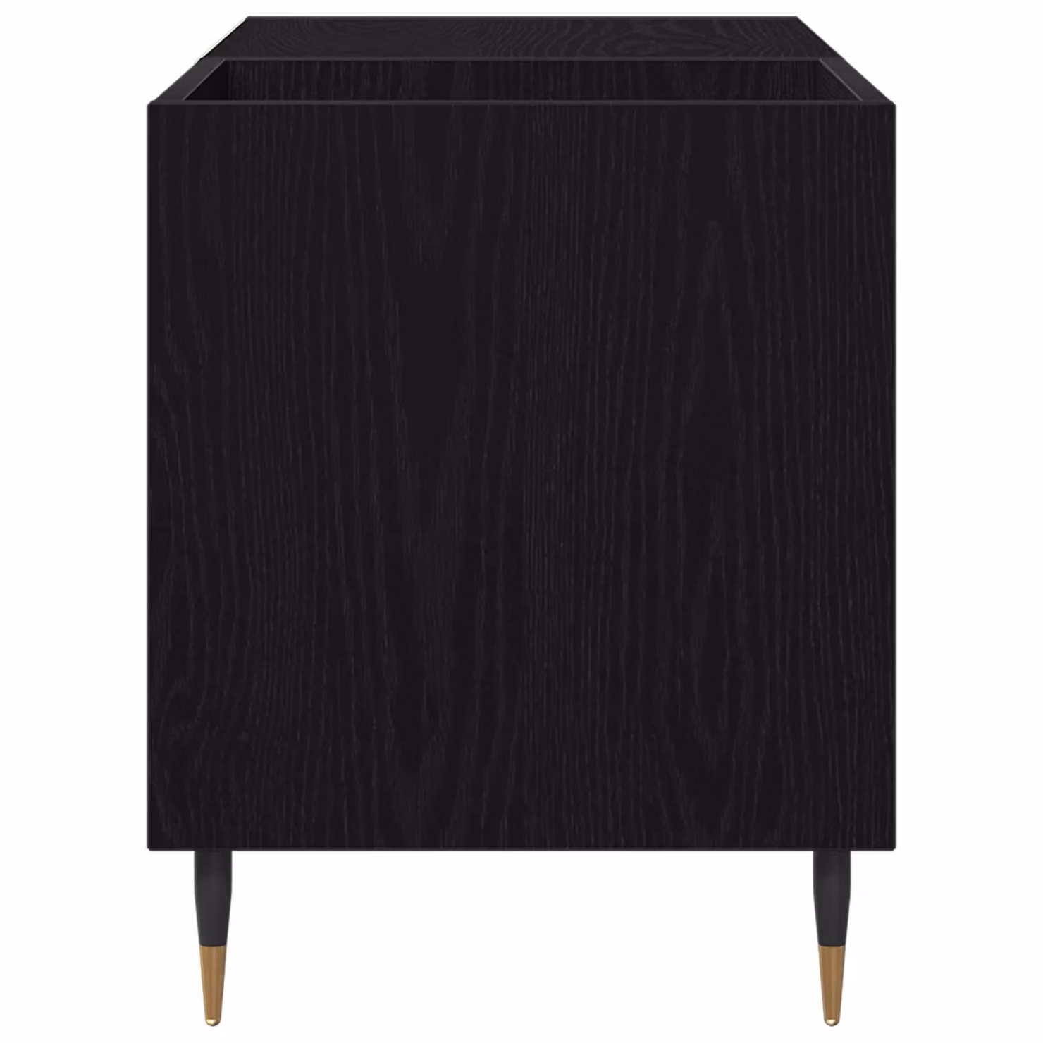 Berkfield Home Modern Record Cabinet in Black Oak, W/D/H: 84.5 x 38 x 48 cm – 4