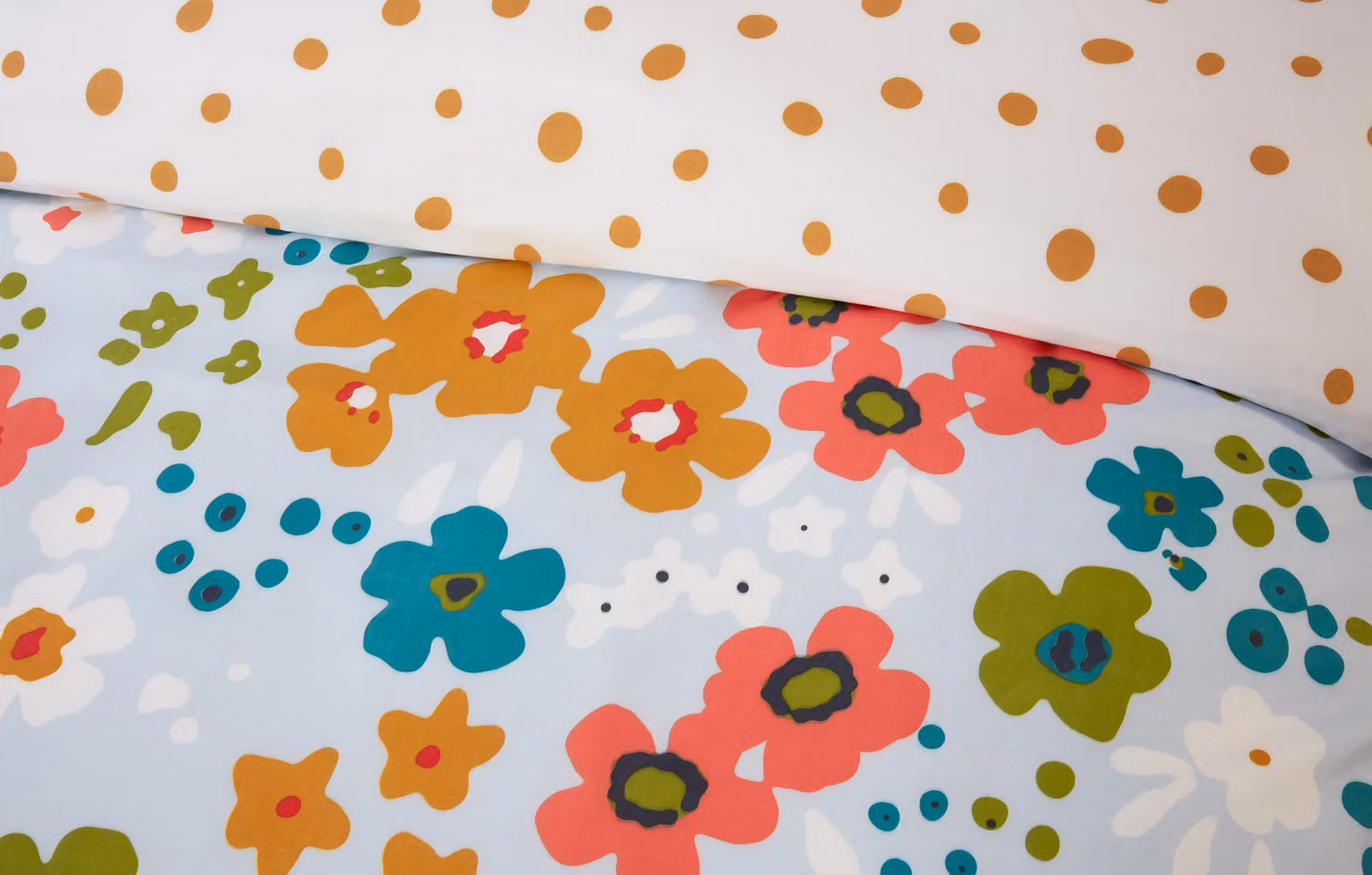 Rapport Home Betty Reversible Floral Polyester Duvet Cover and Pillowcase Set, Multicolour, W/D/H: 135 x 200 cm and 50 x 75 cm – 2
