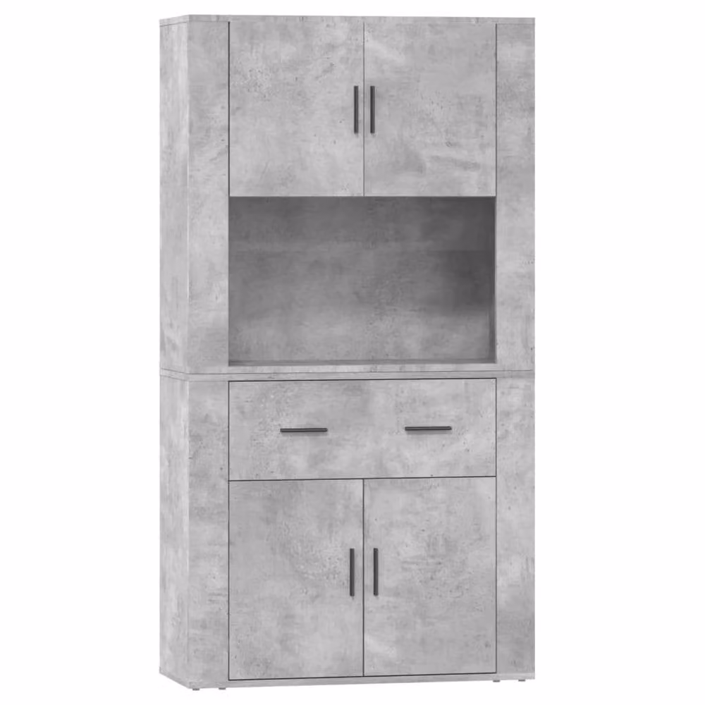 Berkfield Home Highboard in Concrete Grey, MDF, W/D/H: 80.0 x 33.0 x 70.0 cm – 2