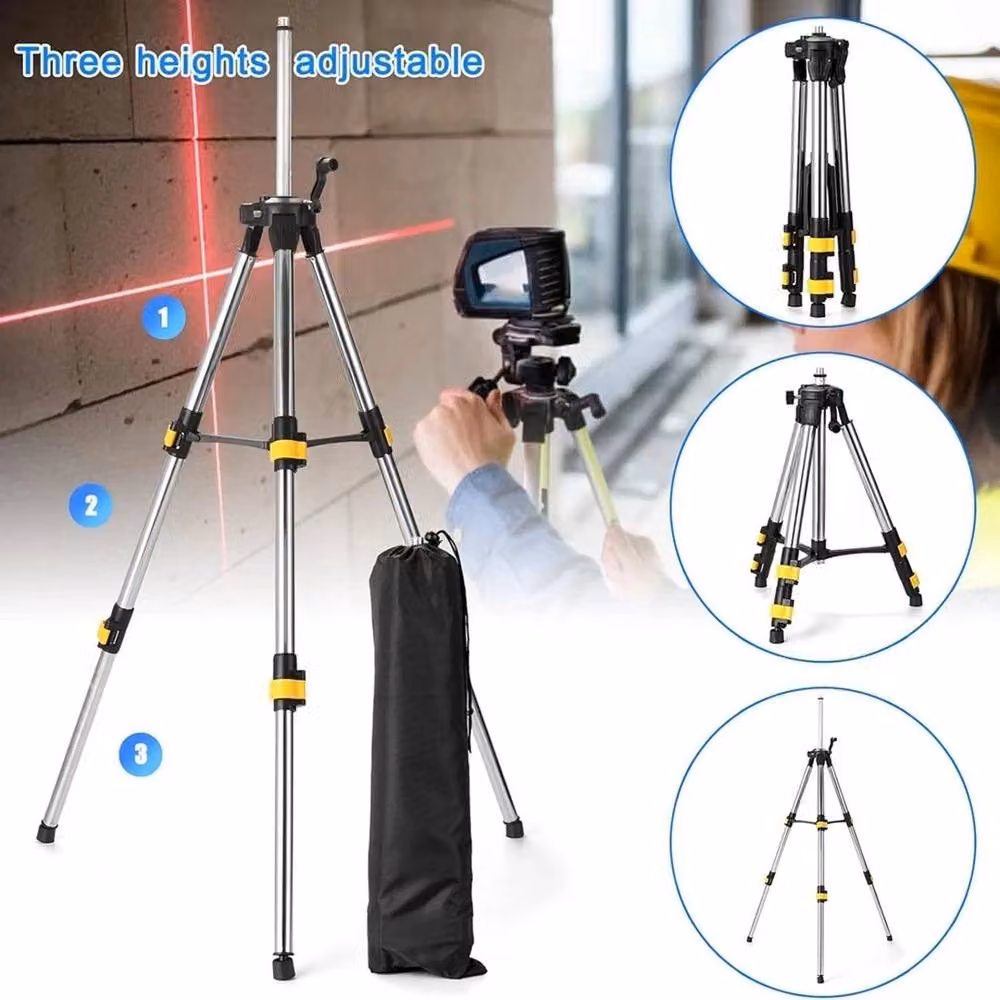 EONLION Stainless Steel Laser Level Tripod in Silver – 3