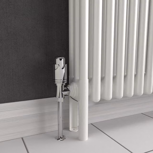 Lux Heat White Steel Column Radiator Feet