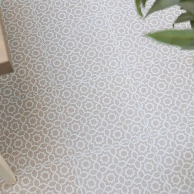 d-c-fix Lina Beige Self-adhesive Vinyl Floor Tiles in Tile Look