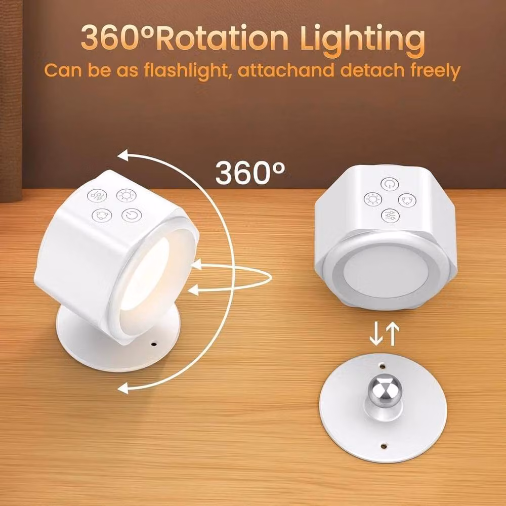 SPETLEK White LED RGB Up and Down Rotating Wall Lamp with Remote and Touch Control – 4