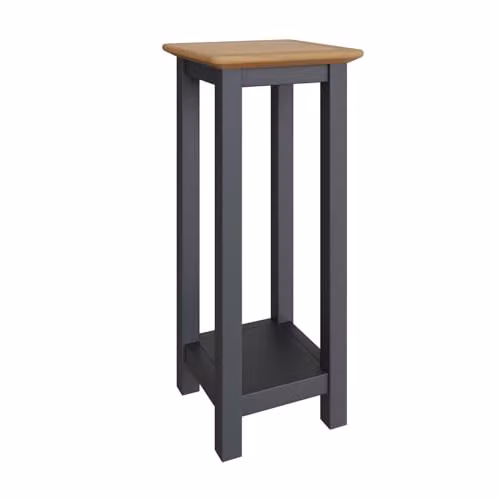 FWStyle Graphite Blue End Side Table with Oak Top, W/D/H: 55 x 27 x 24 cm – 1