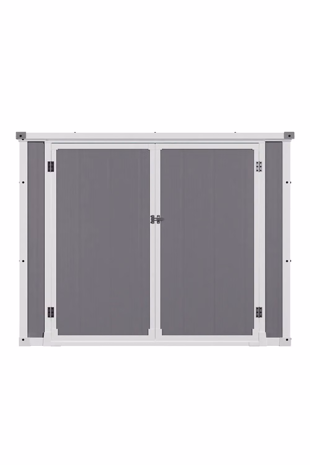 H&O Direct Grey Outdoor Garden Bicycle and Tool Storage Shed with Double Hinged Doors – 2