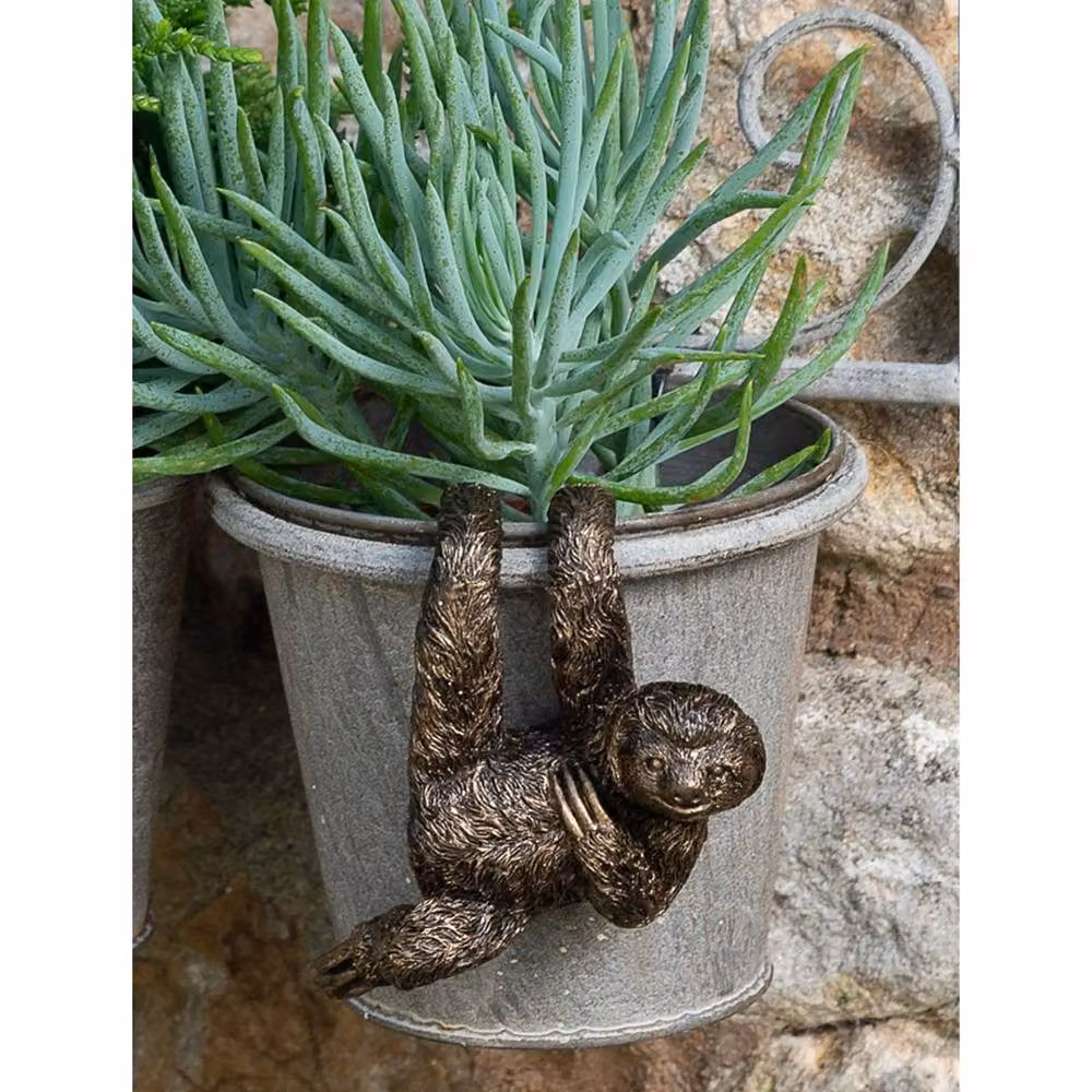 Jardinopia Three Toed Sloth Hanging Plant Pot in Bronze – 3