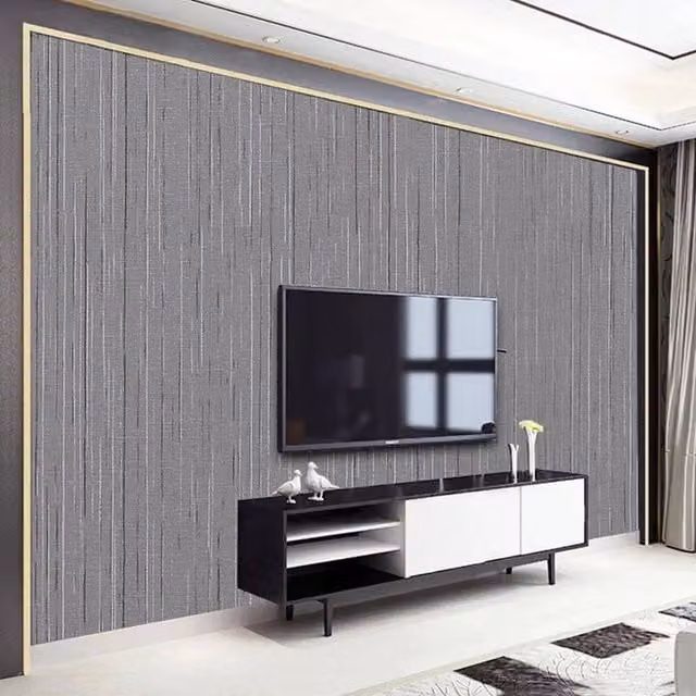 EONLION Grey Self Adhesive Plain Wallpaper, Width: 100 cm, Length: 10 m – 1