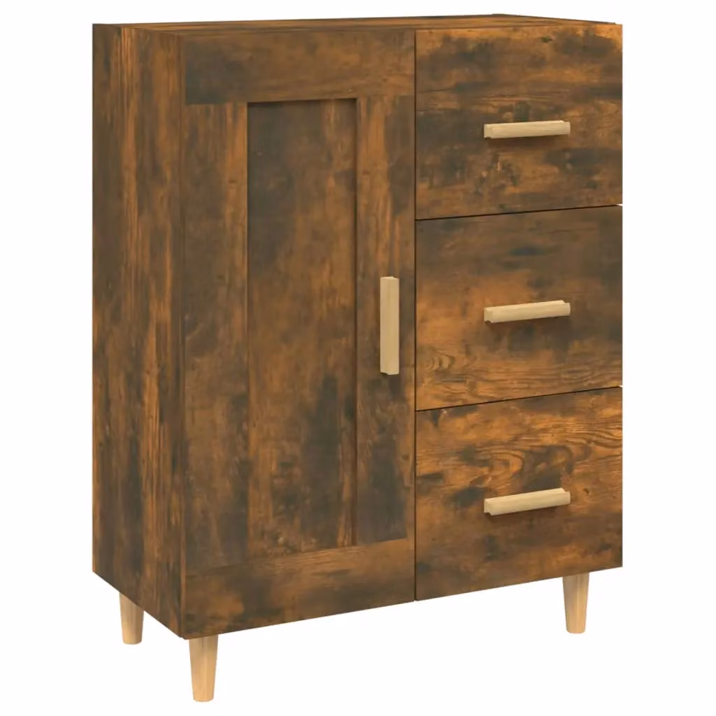 Berkfield Home Smoked Oak Sideboard in Brown, W/D/H: 69.5 x 34 x 90 cm – 2