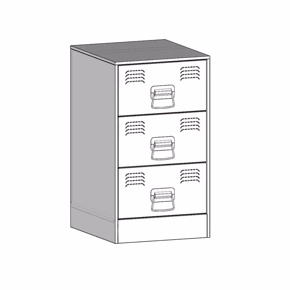 Berkfield Home Set of 2 Stylish Black Steel Bedside Cabinets, W/D/H: 34.5 x 39 x 62 cm – 4