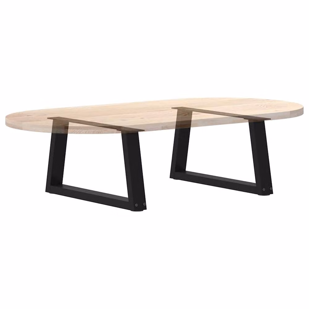 Berkfield Home Modern V-Shape Dining Table Legs, 2 Pieces, Black Steel, H: 70 cm, W: 30-31.3 cm – 4