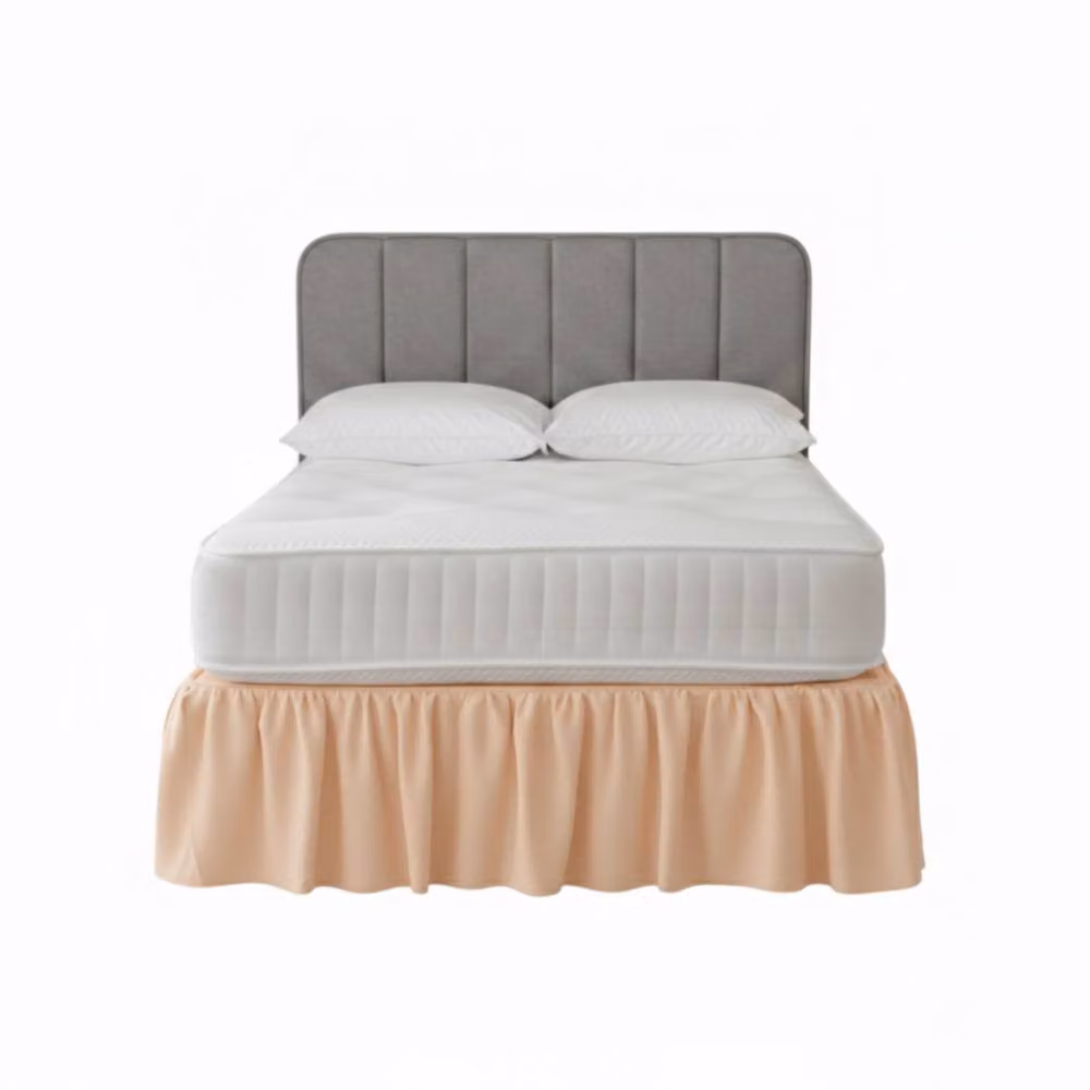 Snug City Peach Polycotton Single Divan Bed Base Valance Sheet – 2